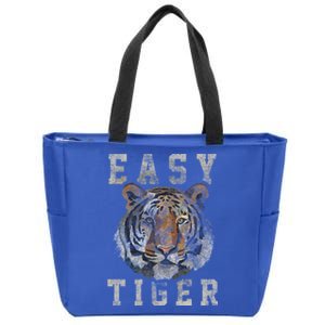 Easy Tiger Distressed Casualcool Giftchic Graphic Gift Zip Tote Bag