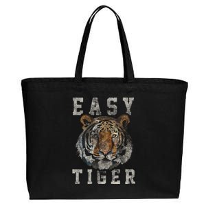 Easy Tiger Distressed Casualcool Giftchic Graphic Gift Cotton Canvas Jumbo Tote