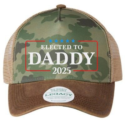 Elected To Daddy Est 2025 Funny New Dad & New Papa 2025 Legacy Tie Dye Trucker Hat