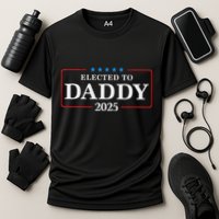 Elected To Daddy Est 2025 Funny New Dad & New Papa 2025 Cooling Performance Crew T-Shirt