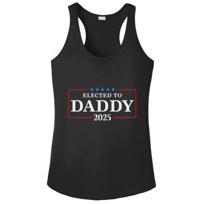 Elected To Daddy Est 2025 Funny New Dad & New Papa 2025 Ladies PosiCharge Competitor Racerback Tank