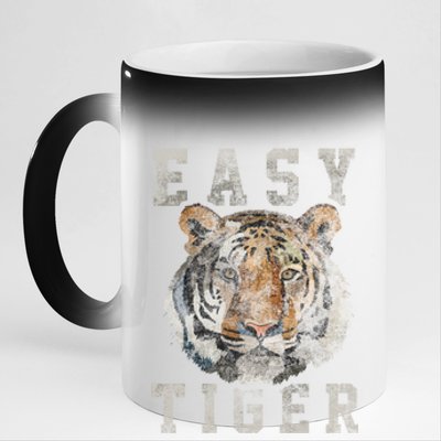 Easy Tiger Distressed Casualgiftchic Graphic For Women Gift 11oz Black Color Changing Mug