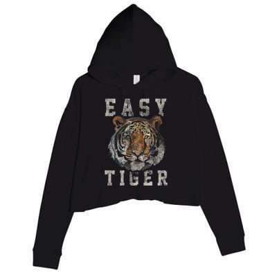 Easy Tiger Distressed Casualgiftchic Graphic For Women Gift Crop Fleece Hoodie