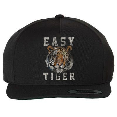 Easy Tiger Distressed Casualgiftchic Graphic For Women Gift Wool Snapback Cap