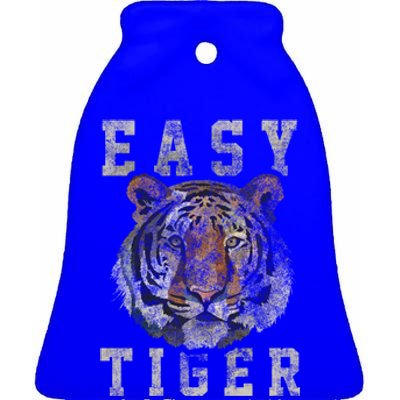 Easy Tiger Distressed Casualgiftchic Graphic For Women Gift Ceramic Bell Ornament