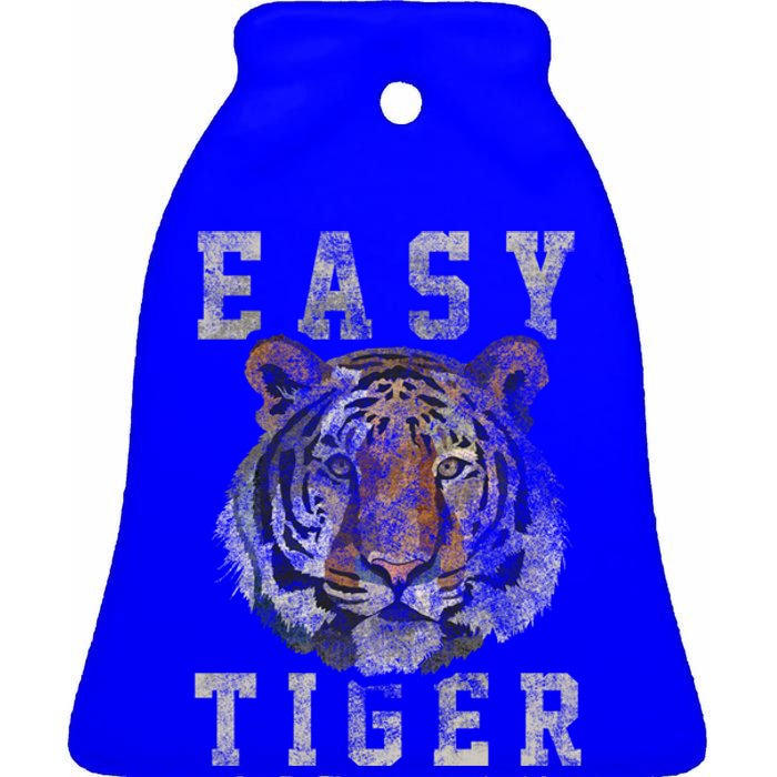 Easy Tiger Distressed Casualgiftchic Graphic For Women Gift Ceramic Bell Ornament