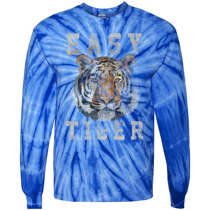 Easy Tiger Distressed Casualgiftchic Graphic For Women Gift Tie-Dye Long Sleeve Shirt