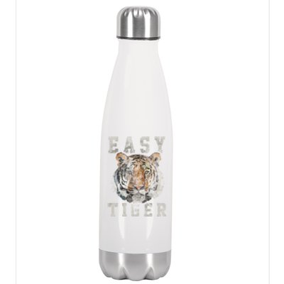 Easy Tiger Distressed Casualgiftchic Graphic For Women Gift Stainless Steel Insulated Water Bottle