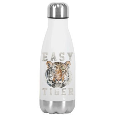 Easy Tiger Distressed Casualgiftchic Graphic For Women Gift Stainless Steel Insulated Water Bottle