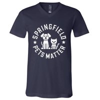 Eating The Dogs Springfield Pets Matter Cute Animal Design V-Neck T-Shirt