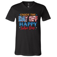 Enjoy The Day Off Happy Labor Day V-Neck T-Shirt