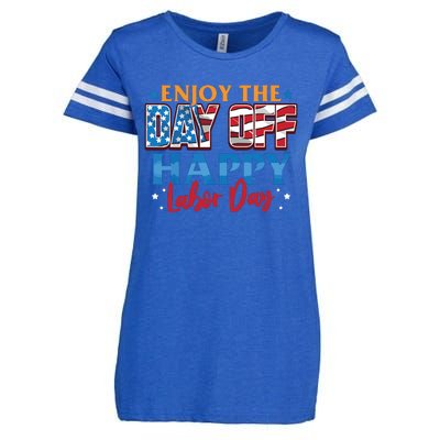 Enjoy The Day Off Happy Labor Day Enza Ladies Jersey Football T-Shirt