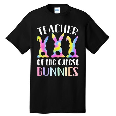 Easter Tie Dye Teacher of The Cutest Bunnies  Wo Tall T-Shirt