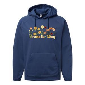 Embryo Transfer Day Ivf Flowers Ivf Transfer Day Couple Performance Fleece Hoodie