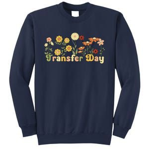 Embryo Transfer Day Ivf Flowers Ivf Transfer Day Couple Sweatshirt