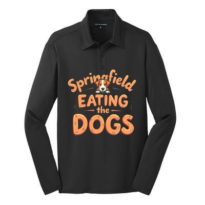 Eating The Dogs In Springfield Election Silk Touch Performance Long Sleeve Polo