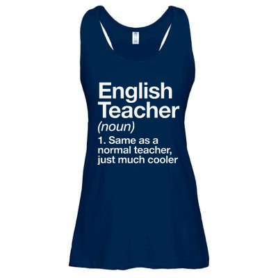 English Teacher Definition Funny Back To School First Day Ladies Essential Flowy Tank