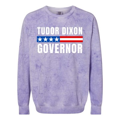 Elect Tudor Dixon Michigan Governor Vote Tudor Dixon Colorblast Crewneck Sweatshirt