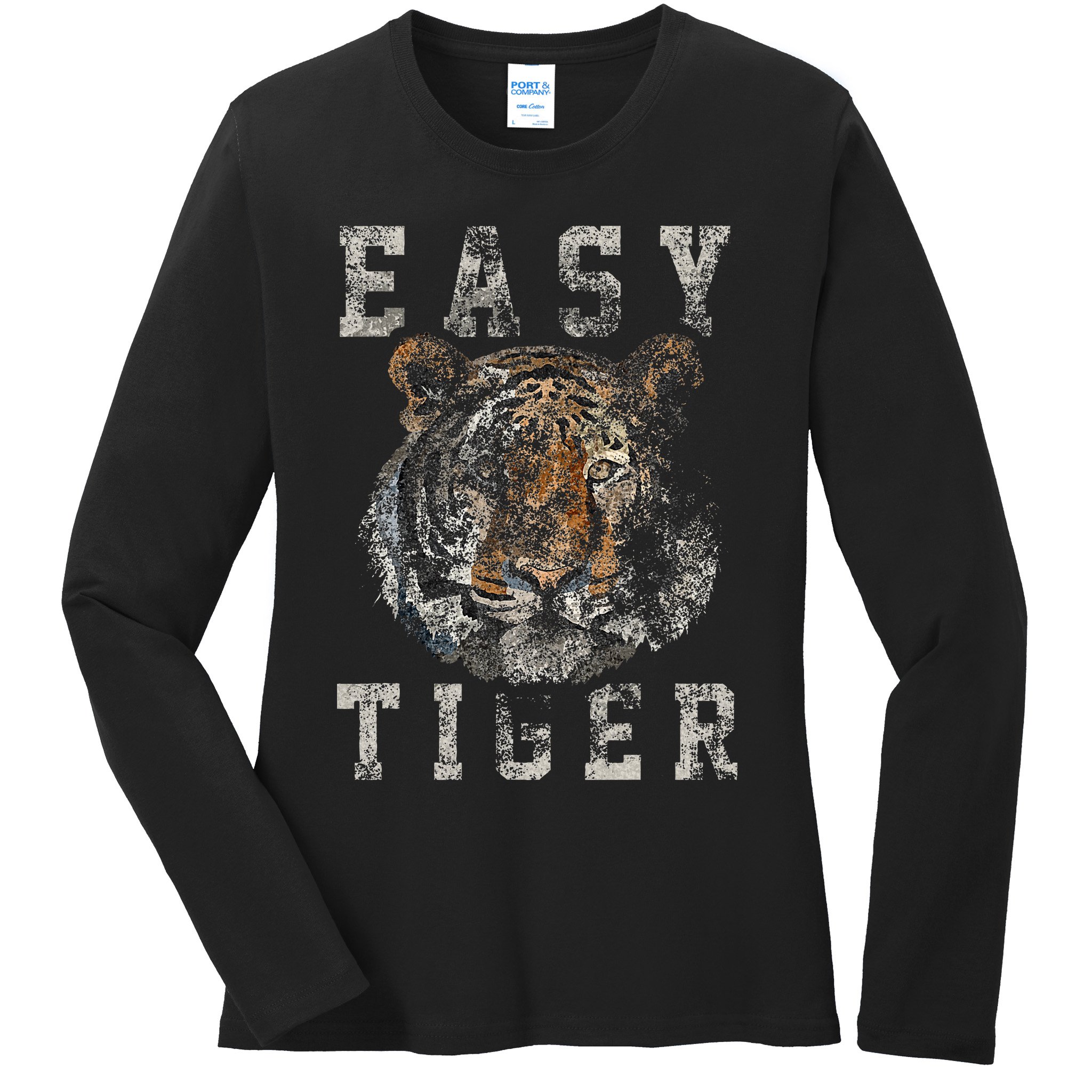 Easy Tiger Distressed Casualchic Ladies Long Sleeve Shirt