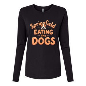 Eating The Dogs In Springfield Election Womens Cotton Relaxed Long Sleeve T-Shirt