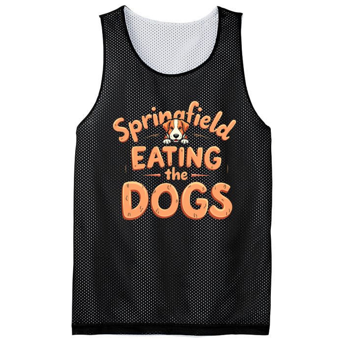 Eating The Dogs In Springfield Election Mesh Reversible Basketball Jersey Tank