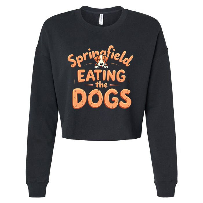 Eating The Dogs In Springfield Election Cropped Pullover Crew