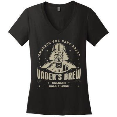 Embrace The Dark Brew Est 1977 Darth Women's V-Neck T-Shirt