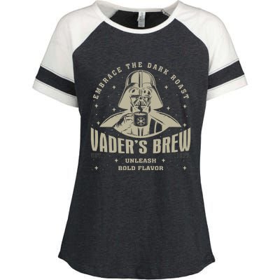 Embrace The Dark Brew Est 1977 Darth Enza Ladies Jersey Colorblock Tee