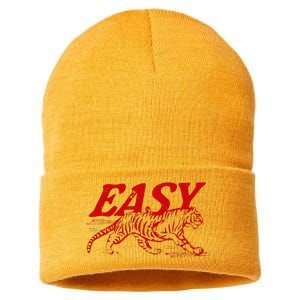 Easy Tiger Distressed Graphic Sustainable Knit Beanie