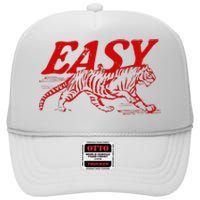 Easy Tiger Distressed Graphic High Crown Mesh Back Trucker Hat