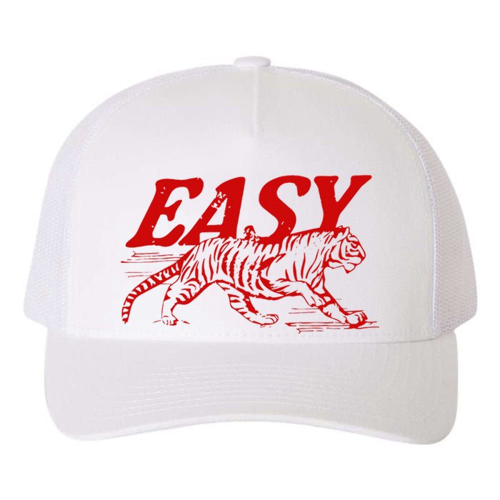 Easy Tiger Distressed Graphic Yupoong Adult 5-Panel Trucker Hat