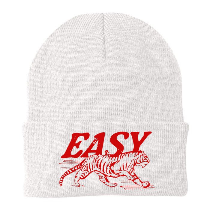 Easy Tiger Distressed Graphic Knit Cap Winter Beanie