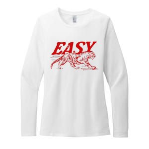 Easy Tiger Distressed Graphic Womens CVC Long Sleeve Shirt