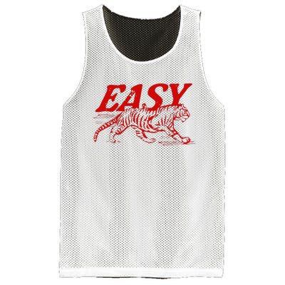 Easy Tiger Distressed Graphic Mesh Reversible Basketball Jersey Tank