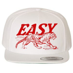 Easy Tiger Distressed Graphic Wool Snapback Cap