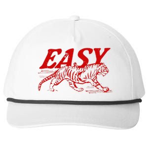 Easy Tiger Distressed Graphic Snapback Five-Panel Rope Hat