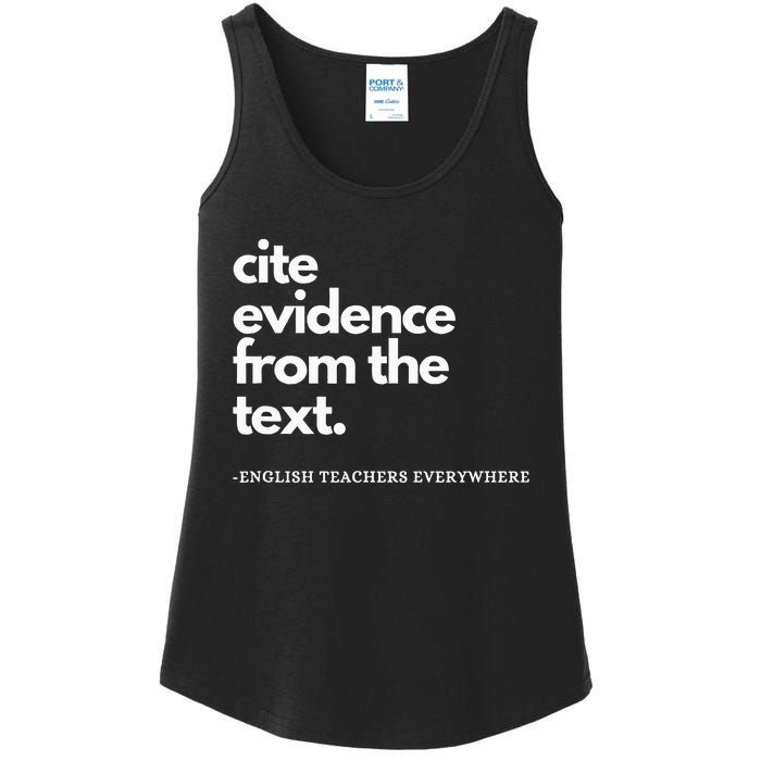 English Teacher Ela Cite Evidence From The Text Ladies Essential Tank