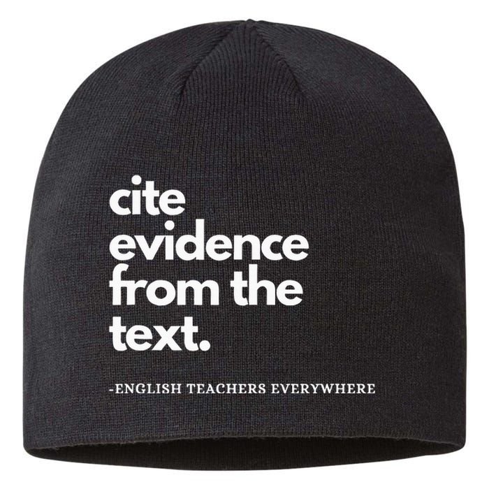 English Teacher Ela Cite Evidence From The Text Sustainable Beanie