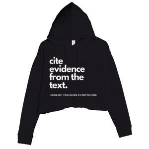 English Teacher Ela Cite Evidence From The Text Crop Fleece Hoodie