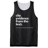 English Teacher Ela Cite Evidence From The Text Mesh Reversible Basketball Jersey Tank