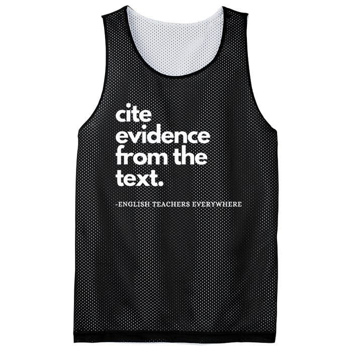 English Teacher Ela Cite Evidence From The Text Mesh Reversible Basketball Jersey Tank