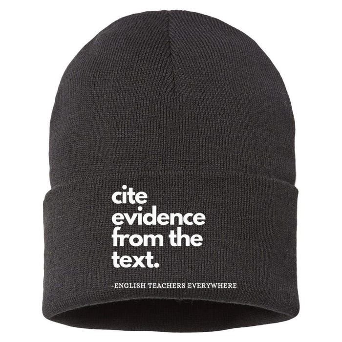 English Teacher Ela Cite Evidence From The Text Sustainable Knit Beanie