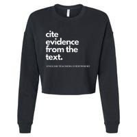 English Teacher Ela Cite Evidence From The Text Cropped Pullover Crew