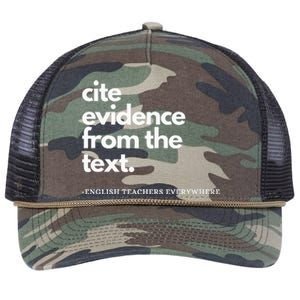 English Teacher Ela Cite Evidence From The Text Retro Rope Trucker Hat Cap