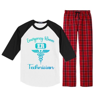 Er Tech Emergency Room Technologists Technicians Gift Raglan Sleeve Pajama Set