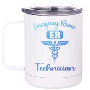 Er Tech Emergency Room Technologists Technicians Gift 12 oz Stainless Steel Tumbler Cup