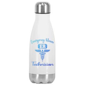 Er Tech Emergency Room Technologists Technicians Gift Stainless Steel Insulated Water Bottle