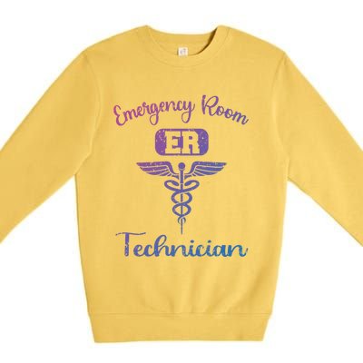 Er Tech Emergency Room Technologists Technicians Gift Premium Crewneck Sweatshirt