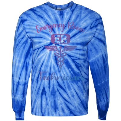 Er Tech Emergency Room Technologists Technicians Gift Tie-Dye Long Sleeve Shirt