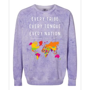 Every Tribe Every Tongue Every Nation Revelation Colorblast Crewneck Sweatshirt